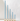 Four Hall of Flame Hydrangea Blue Cathedral Candles XXL, made from natural wax and varying in height, are displayed in gold holders and arranged from tallest to shortest against a plain white background.