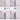 A grid of four images features Hall of Flames Blue Coloured Glass Sleeves, candle holders each paired with a different taper candle: white, cornflower (light blue), blueprint (medium blue), and French navy (dark blue).