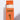 A white unscented candle from the Hall of Flame Wedding Pillar Package (42 pillar candles) is partially pulled out of an upright orange box with gold and white text, displayed on a white surface with a visible shadow.