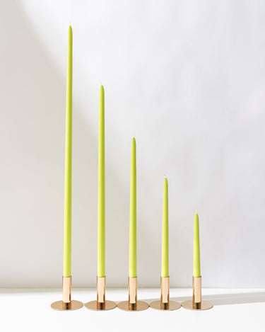 Apple Green Taper Candles