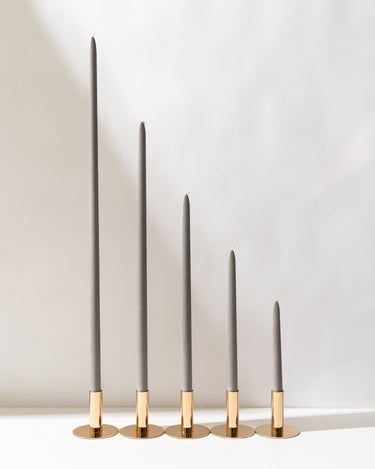 dove grey taper candles