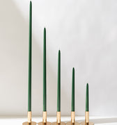 Forest Green Taper Candles