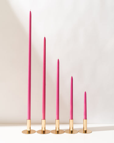 Hot Pink Taper Candles