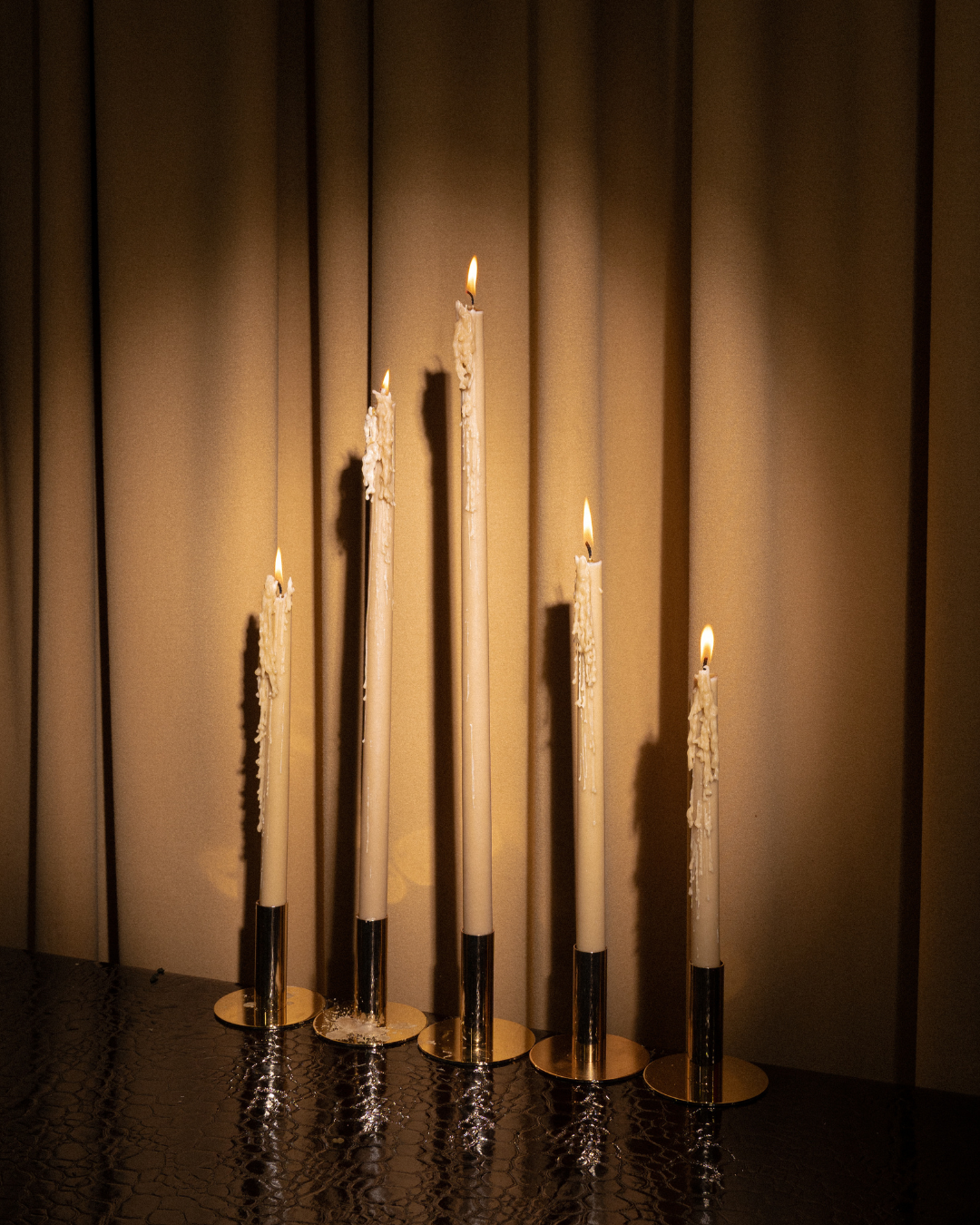 Venti Brown Taper Candles XXL