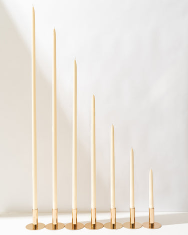 ivory taper candles