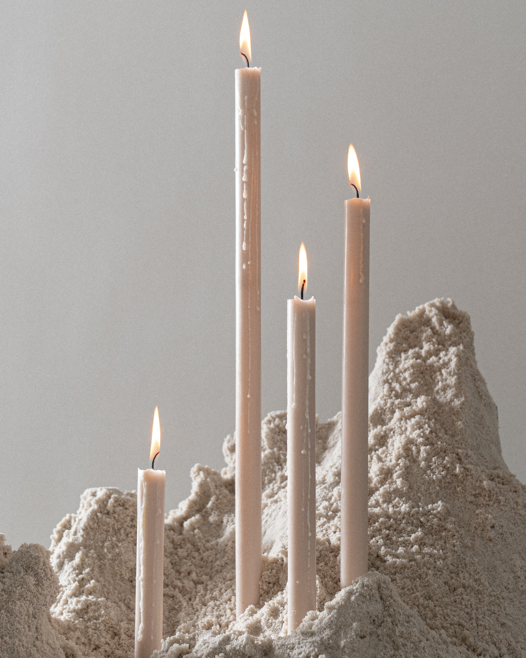 Sand Beige Cathedral Candles XXL