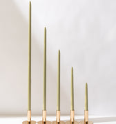 Olive Green Taper Candles