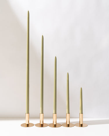 Olive Green Taper Candles