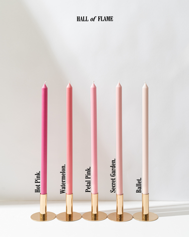 pink cathedral candles