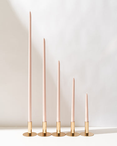 ballet pink taper candles