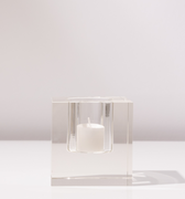 Cube Crystal Glass Votive Candles