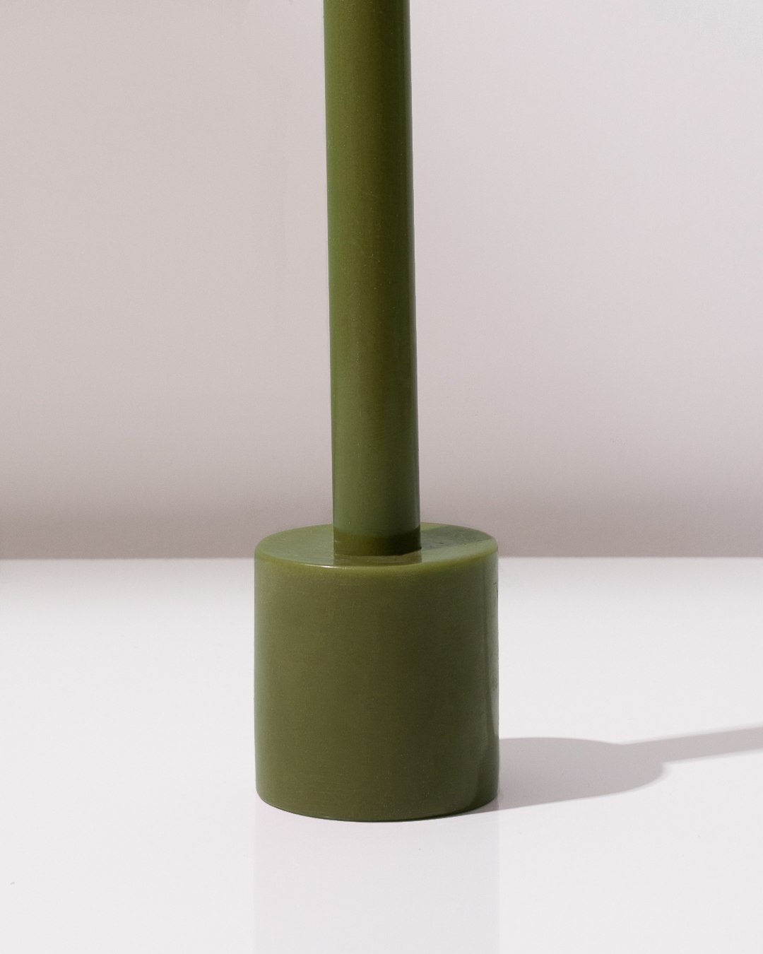 Moss Green Wax Candle Holder