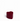 The Hall of Flame Heart-shaped Pillar candle, featuring a single wick and a red design, is displayed on a white background.
