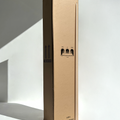 Extra-long Beige candle beside a wholesale tall box – ideal for weddings or bulk buy candles in Australia.