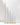 Five Hall of Flame Sky Blue Long Cathedral Candles, each a different height and known for their long burn time, are displayed in gold holders.