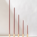 dusty rose taper candles