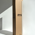 Extra-long Ivory candle beside a wholesale tall box – ideal for weddings or bulk buy candles in Australia.